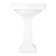 24" Cierra Porcelain Pedestal Bathroom Sink with Overflow