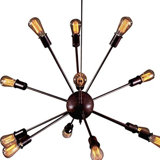 Laila 12-Light Bronze Edison Lamp With Bulbs