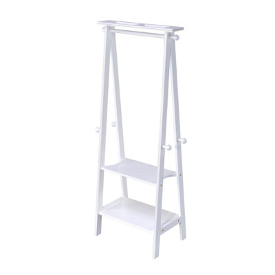 Portemanteau sur pied 59 po, finition blanche