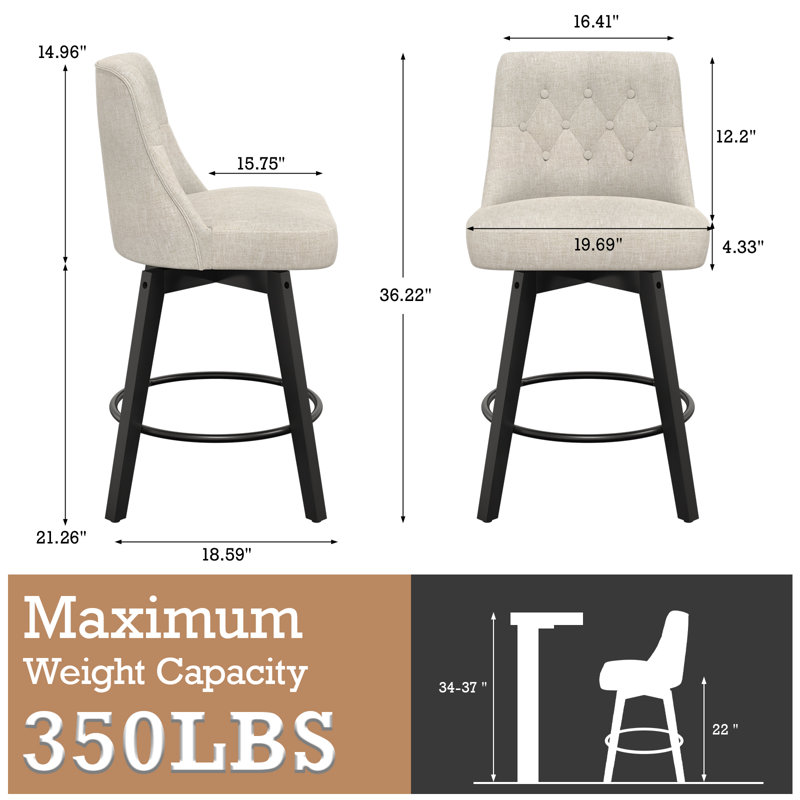Tabourets de bar - Gris clair
