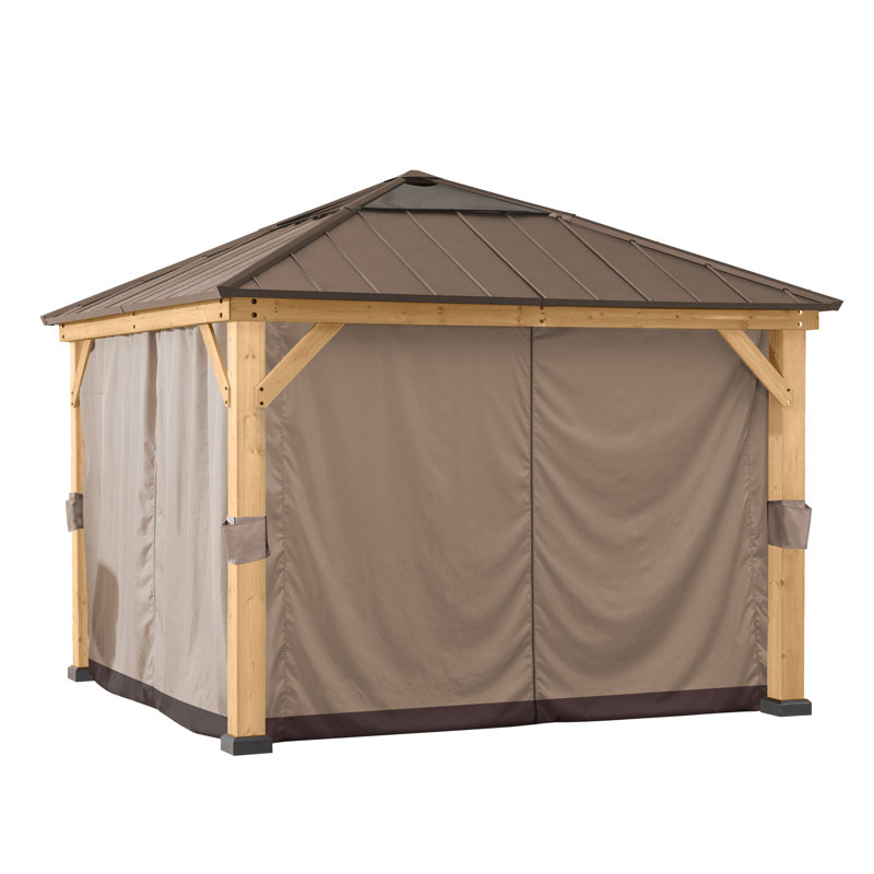 Curtain for Sunjoy cedar wood gazebos, 220cm H x 247cm W x 156.89cm D