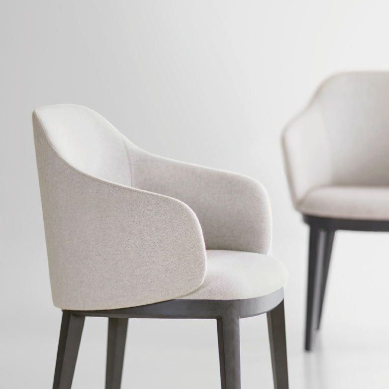 Prelude Upholstered Arm Chair, Ash 870, Vella Peppercorn
