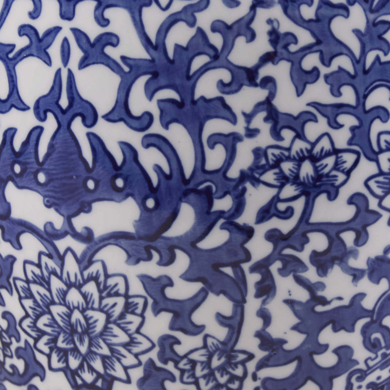 Lampe de table bleue en céramique