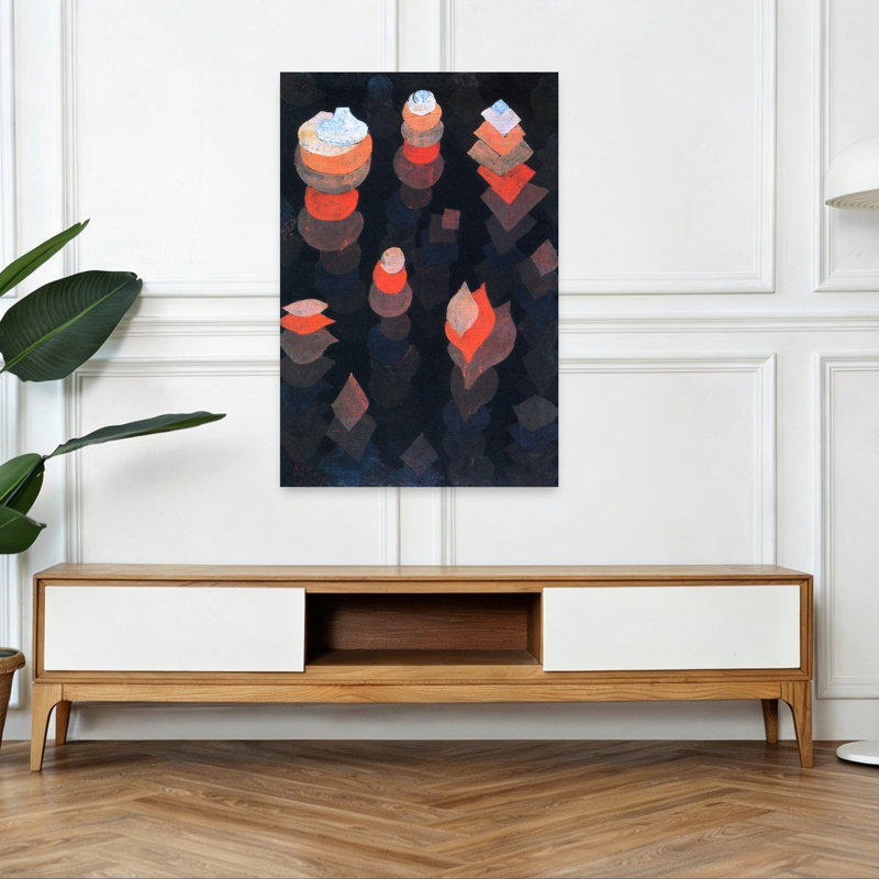 «Croissant de la nuit», reproduction d'art mural classique contemporain abstrait, H 48 po x l 32 po