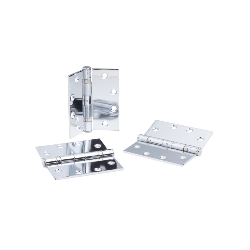 4.5 in. Bright Chrome Steel Ball Bearing Hinge Set