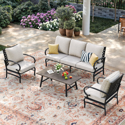 4 Piece Outdoor Conversation Furniture Set