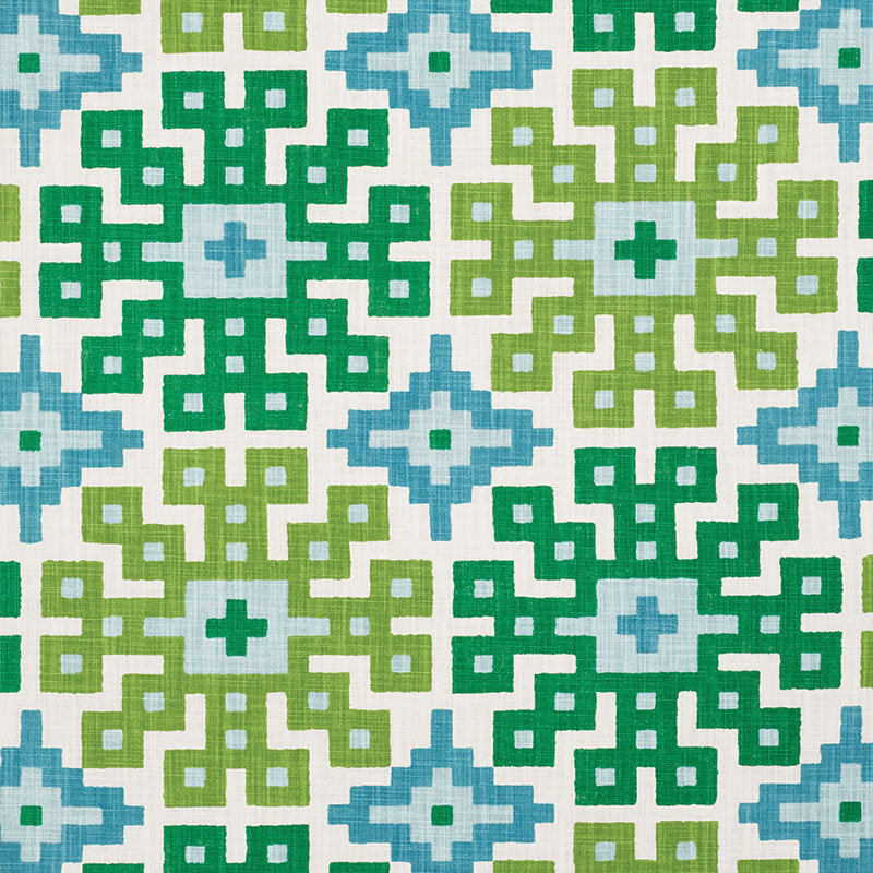 Tissu imprimé palmier, Lagon