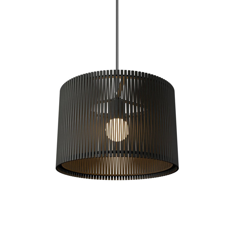 Luminaire suspendu simple à 1 lumière Living Hinges, Gris anthracite