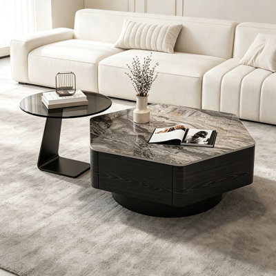Ensemble de table basse Hexagon Leisure Storage en ardoise