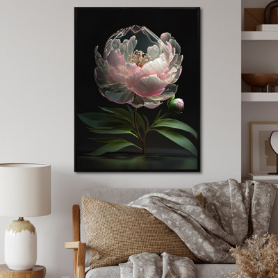 " Pink Green Peonies Petals "