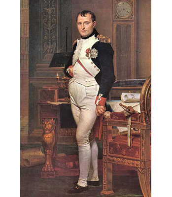 «Portrait of Napoleon in him Workroom» par Jacques Louis David, reproduction d'art
