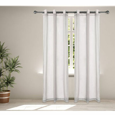 Paire de rideaux transparents avec œillets Hayneville