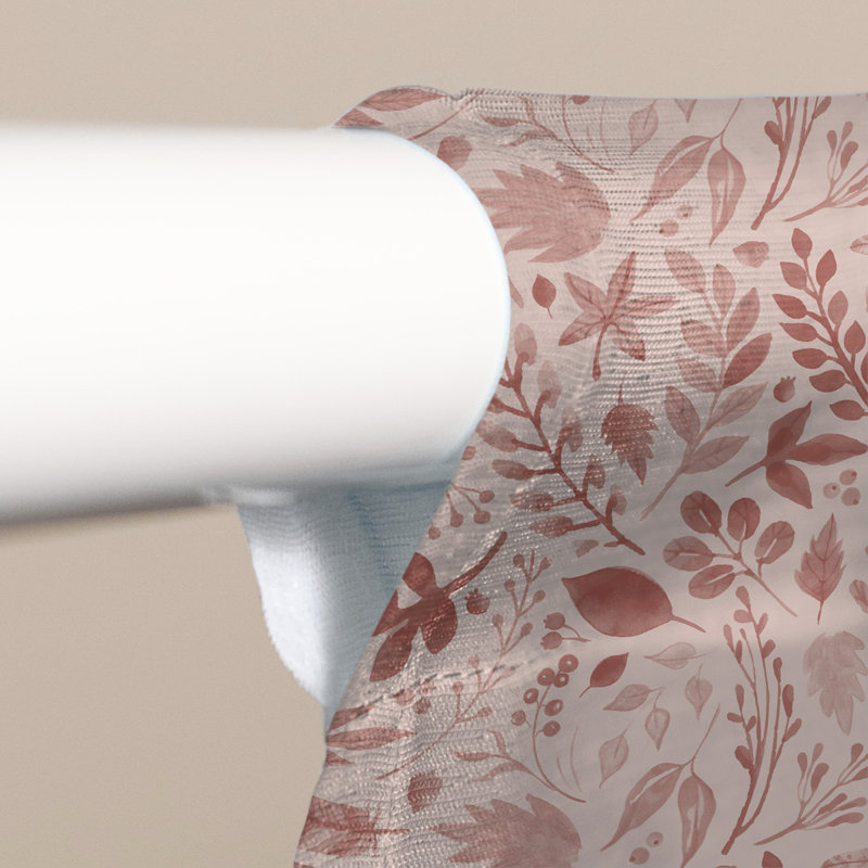 Sheer Curtain Single Panel, Red/Pink