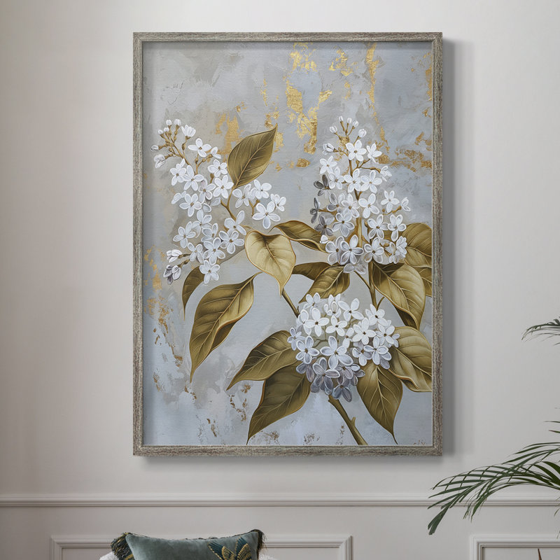 Reproduction encadrée FLORAL Series CCLXIV - bois massif, H 11 po x l 9 po