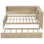 Lit de jour double avec tablettes de rangement et lit gigogne