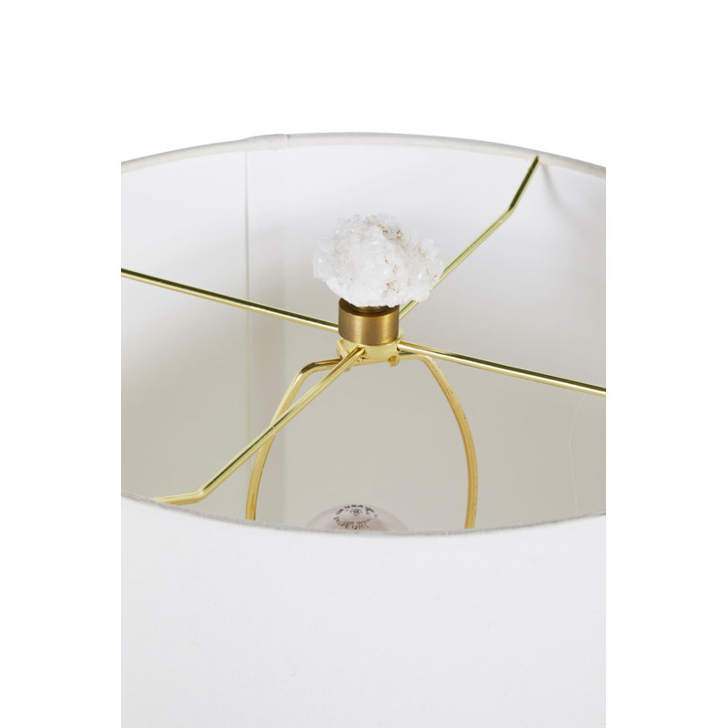 Kerry 35'' Gray and Gold Contemporary Marble Table Lamp