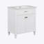 Meuble-lavabo de 30 po avec lavabo en céramique, porte à fermeture en douceur et tablettes réglables-386429979