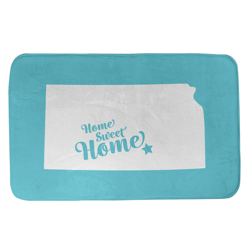 Tapis pour salle de bain wichita doux, l 21 po x L 34 po, Bleu sarcelle