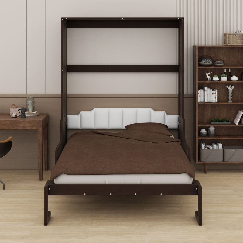 Lit escamotable mural Murphy avec coussin, Espresso