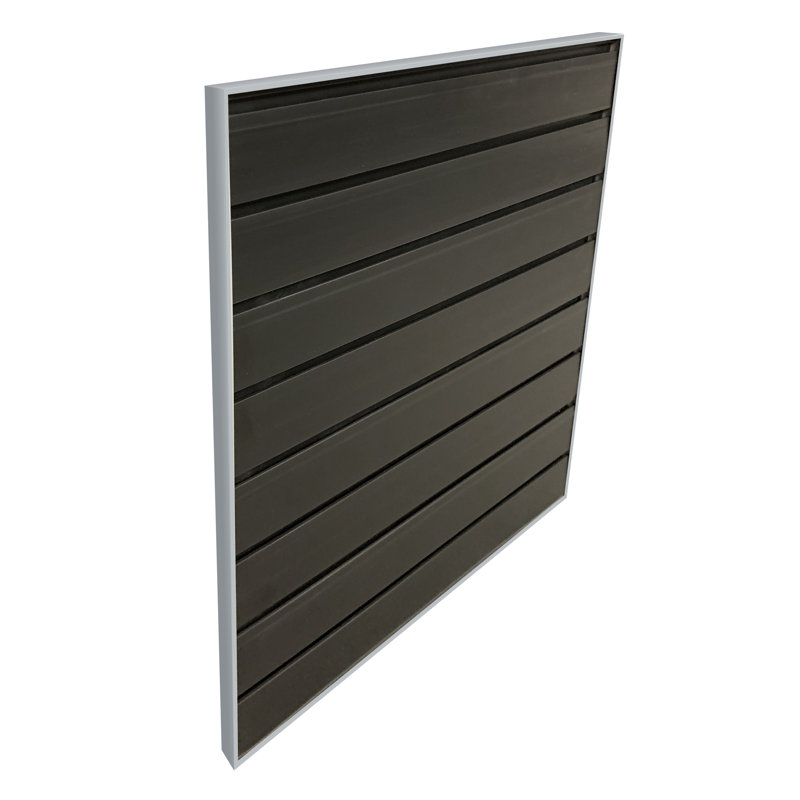 24" H x 24" W Aluminum Slatwall, Matte Black