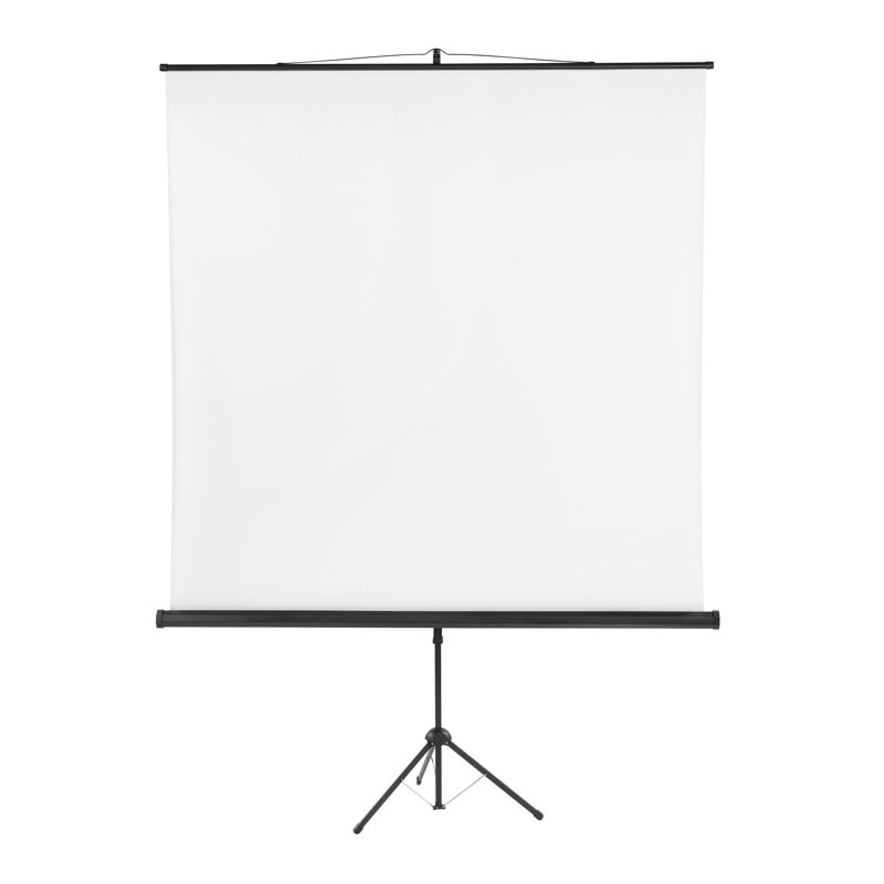 Tripod White Portable Projection Screen, 180cm H x 180cm W x 6.5 D