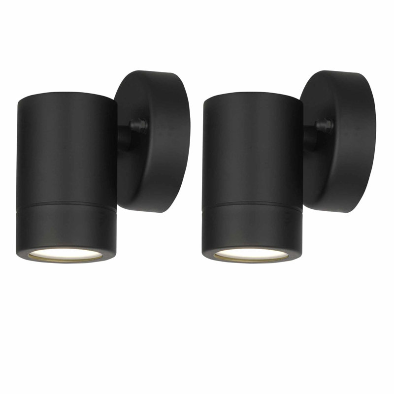 Avree 12cm H Outdoor Armed Sconce, Black