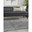 Tapis rayé en laine tissé à la machine en gris / ivoire Colyt-2005129353