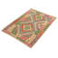 Rectangle 83 cm x 120 cm Geometric Wool Hand Woven Kilim