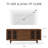 Mid-Century Modern TV Stand With Glass Doors, Fully Assembled-919972101-919972106