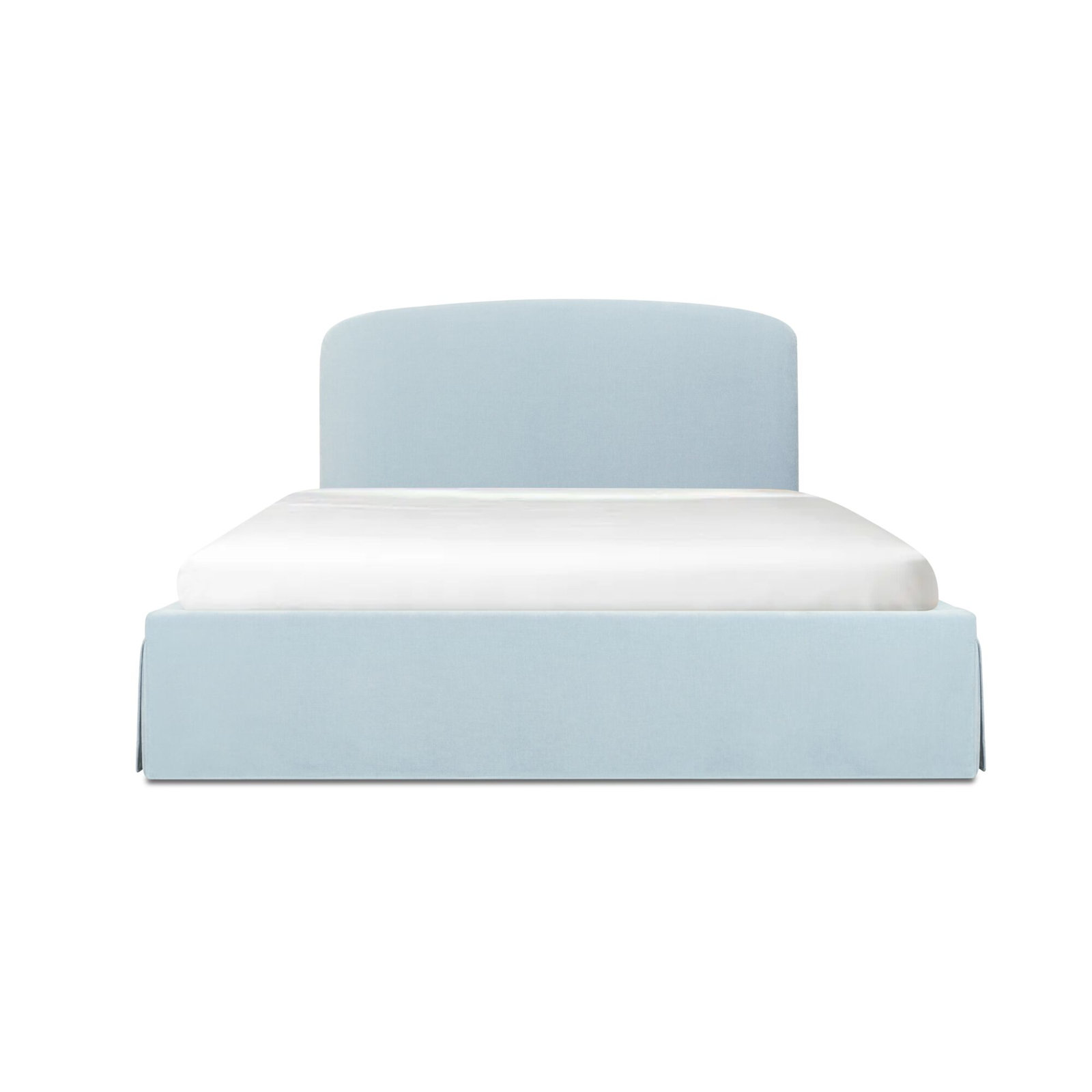 Zeeba Upholstered Platform Storage Bed, Queen, Blue