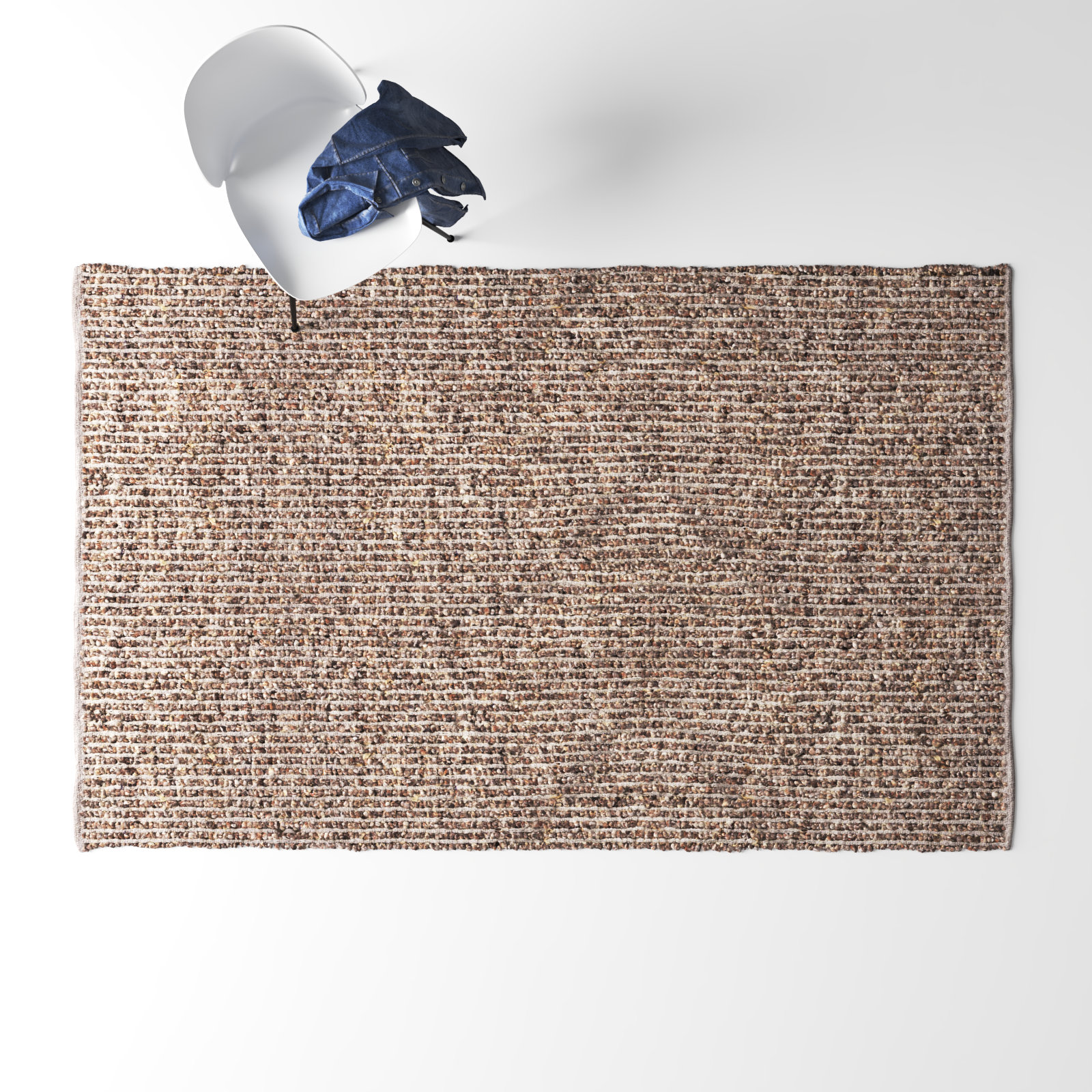 Murdock Ivory Taupe Jute Rug, Rectangle 4' x 6'