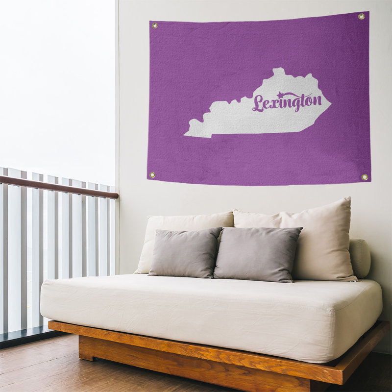 Tapisserie murale lexington kentucky, H 26 po x l 36 po, Violet