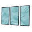 Fractal Rippled Blue 3D Waves - 3 pièces, cadre flottant, impression sur toile-1918789658-1918789657
