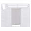 Structure de lit mezzanine pleine grandeur avec rangement pour garde-robe intégré, bureau et tablettes, finition blanche-879331509
