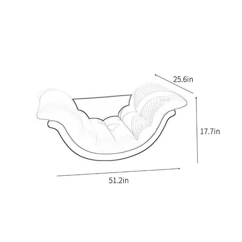 Chaise berçante multifonctionnelle, Blanc cassé, Brun