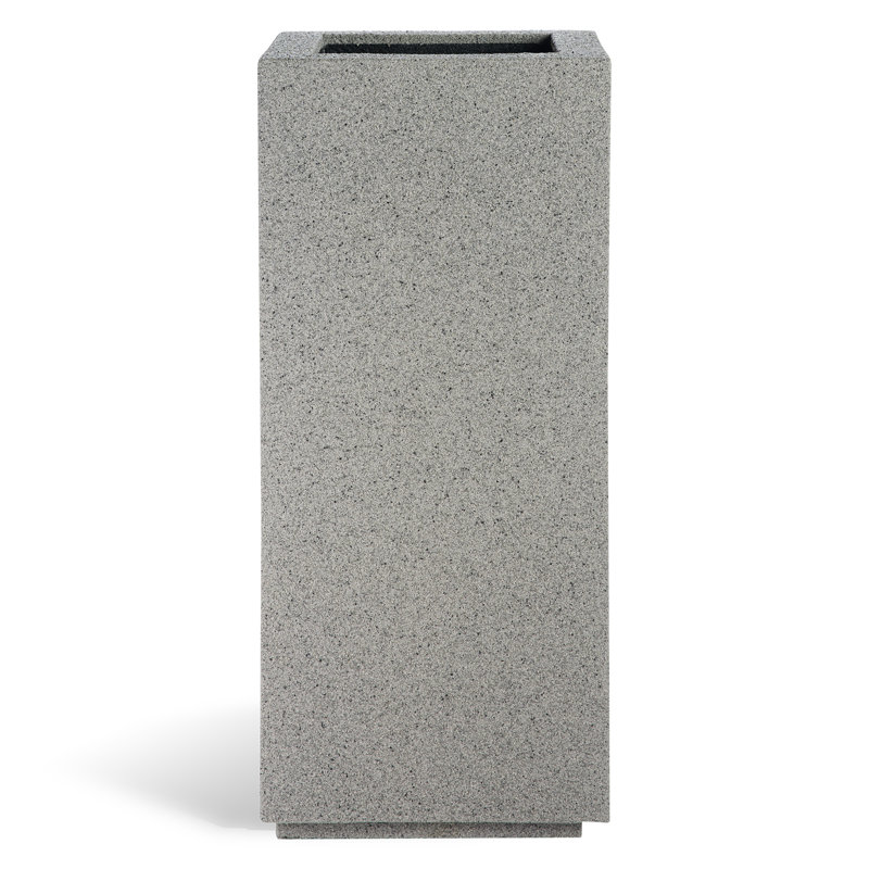 Kensington Tall Planter, Gray Granite