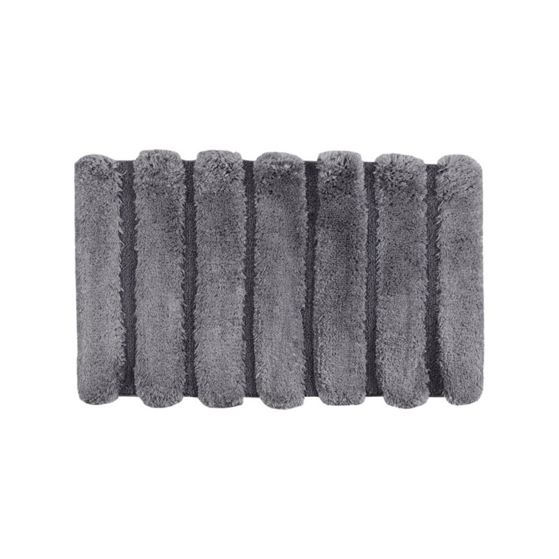 Rug Grey 21X34", Gray, Rectangle 2'10" x 1'9"
