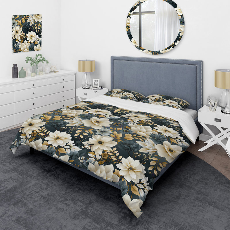 Ensemble de housse de couette Whispering Flora III - Plants, Housse de couette simple + 1 taie décorative stan