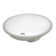 Ruvati inch Undermount Bathroom Vanity Sink White Oval Porcelain Ceramic with Overflow