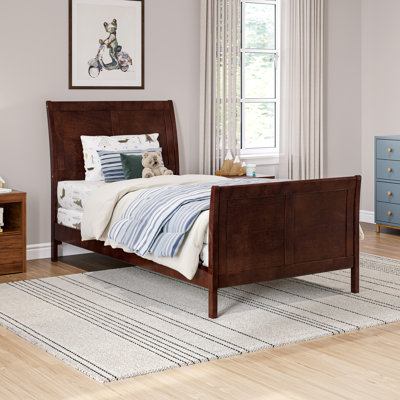 Lampley Solid Wood Foundation Bed with Matching Footboard