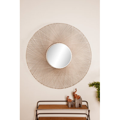 Palmateer Metal Circle Wall Mirror