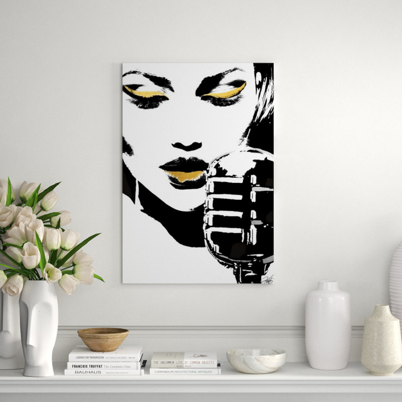 Glam Rock I Painting by Kelli Ellis, Gilded Gold and Silver, 35" H x 24" W