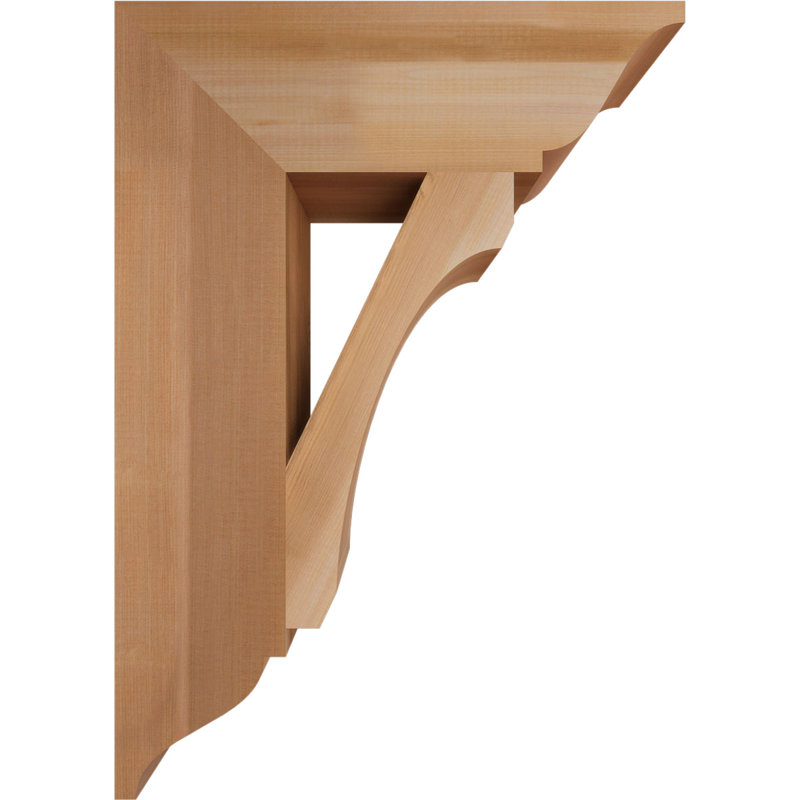 Support en bois rustique traditionnel BKTLEC01, Cèdre rouge de l'Ouest (lisse), H 28 po x l 5,5 po x P 20 po