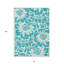 Tapis extérieur lavable antidérapant 8 pi x 10 pi bleu sarcelle et ivoire