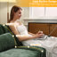 Chenille à deux places avec ergonomique, 2 coussins lombaires, structure en bois, coussins confortables, convient aux coins de lecture et aux chambres à coucher Tissu, design, base, support idéal pour différents espaces intérieurs-1220343669-1220343671