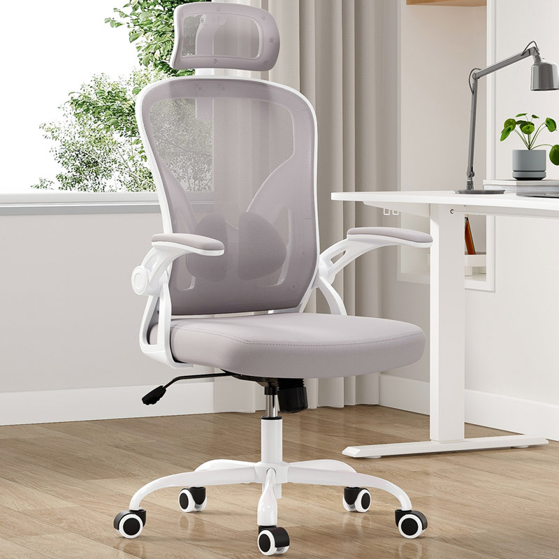 Ergonomic Office Chair, Home Office Desk Chair With Headrest, High Back Computer Chair With Armrests And Adjustable Lumbar Support For Home Office Study Room