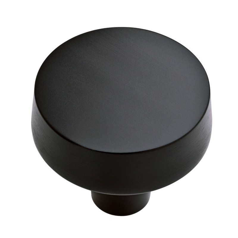1 3/8" Diameter Mushroom Knob, Matte Black