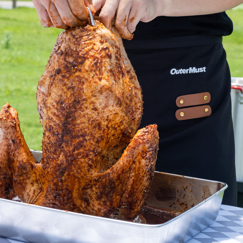 OuterMust Outdoor Propane Deep Turkey Fryer Pot with Basket and Burner Set
