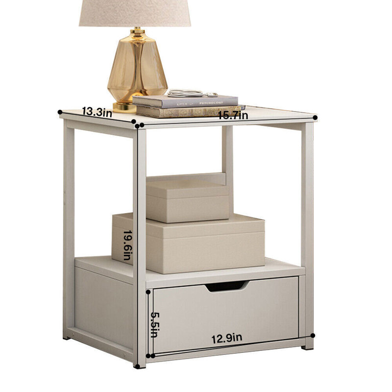 Table de bout Modern, Blanc
