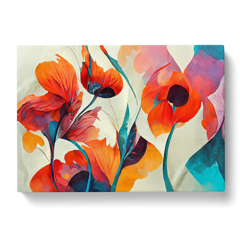 Artistic Floral - Wrapped Canvas, 35cm H x 50cm W x 3cm D